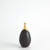 Global Views Dipped Small Golden Crackle/Black Slender Vase 