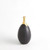 Global Views Dipped Small Golden Crackle/Black Slender Vase 