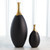 Global Views Dipped Large Golden Crackle/Black Slender Vase 