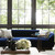 Arteriors Home Turner Sofa Indigo Velvet Dark Walnut 