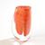 Global Views Triangular Bubbled Orange Vase 