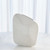 Global Views Offset Square Scratch Wide Matte White Vase 
