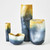 Global Views Indent Small Gray/Yellow Vase 