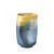 Global Views Indent Small Gray/Yellow Vase 