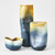 Global Views Indent Small Gray/Yellow Vase 