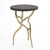 Global Views Root Faux Brass with Black Marble Table 