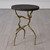 Global Views Root Faux Brass with Black Marble Table 