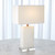 Global Views Alabaster Rectangular Brass Table Lamp 