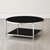 Global Views Circle/Square Nickel with Black Granite Cocktail Table 