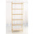 Global Views Spike Antique Brass with White Marble Etagere 
