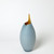 Global Views Frosted Small Blue Vase with Amber Casing 