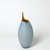 Global Views Frosted Small Blue Vase with Amber Casing 
