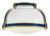 Hinkley Barton Medium Flush Mount Gloss White, Lacquered Brass, Vivid Navy 14.25"W x 8.5"H x 14.25"L 