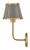 Hinkley Clarke Medium Single Light Sconce Lacquered Dark Brass, Dark Matte Grey 7.25"W x 15.75"H x 8.75"L Metal Shade 