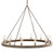 Geoffrey Chandelier, 12-Light, Gray Wood, Rusted Iron, 48"W (84174 3CGND)