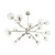 Dallas Chandelier, 18-Light, Polished Nickel, Clear Glass, Swivel Arms, 58"W (89032 3CHN9)