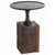 Anvil Side Table, Burnt Waxed Wood, Dark Waxed Iron, Recycled / Aged Wood, 18"W (DD2029 35HC1)
