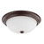 Bates Flush Mount, 3-Light, Bronze, Soft White Glass, 14.75"W