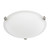 Alan Flush Mount, 2-Light, Multiple Finishes, Soft White Glass, 12"W