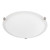Alan Flush Mount, 3-Light, Multiple Finishes, Soft White Glass, 16"W