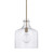 Crawford Pendant, 1-Light, Aged Brass, Clear Seeded Glass, 11.75"W