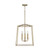 Thea Pendant, 4-Light, Aged Brass, 16"W