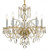 Traditional Crystal Chandelier - Polished Brass, Hand Cut Crystal 21"H
