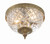 Ceiling Mount Flush Mount - Olde Brass 8"H