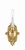Cast Brass 1 Light Wall Mount Wall Sconce - Polished Brass 9.75"H, Crystorama (641-PB 20FWP)