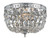 Ceiling Mount 2 Light Flush Mount - Polished Chrome, Swarovski Spectra Crystal 6.5"H