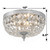 Ceiling Mount 2 Light Flush Mount - Polished Chrome, Hand Cut Crystal