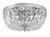 Ceiling Mount 3 Light Flush Mount - Polished Chrome, Swarovski Spectra Crystal 6.5"H, Crystorama (712-CH-CL-SAQ 20GV2)