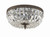 Ceiling Mount 3 Light Flush Mount - English Bronze, Hand Cut Crystal 6.5"H, Crystorama (712-EB-CL-MWP 26N2Z)