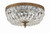 Ceiling Mount 3 Light Flush Mount - Olde Brass, Hand Cut Crystal 6.5"H, Crystorama (712-OB-CL-MWP 20GUY)