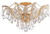 Maria Theresa 5 Light Semi Flush Mount - Gold, Hand Cut Crystal 11.5"H