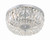 Ceiling Mount 3 Light Flush Mount - Polished Chrome, Hand Cut Crystal 7"H