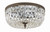 Ceiling Mount 3 Light Flush Mount - English Bronze, Hand Cut Crystal 7"H
