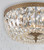 Ceiling Mount 3 Light Flush Mount - Olde Brass, Swarovski Spectra Crystal, Crystorama (714-OB-CL-SAQ 20GV5)