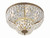 Ceiling Mount 4 Light Flush Mount - Olde Brass, Swarovski Spectra Crystal 12"H