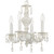 Paris Market Mini Chandelier - Antique White, Hand Cut Crystal 15"H