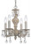 Paris Market Mini Chandelier - Antique White, Swarovski Spectra Crystal 15"H