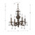 Paris Market Mini Chandelier - Venetian Bronze, Hand Cut Crystal 15"H