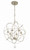 Solaris Chandelier - Olde Silver, Clear Glass Drops 27.5"H