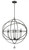 Solaris Chandelier - English Bronze, Clear Glass Drops 35.5"H