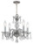 Traditional Crystal Mini Chandelier - Polished Chrome, Clear Italian 12"H