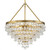 Calypso Chandelier - Vibrant Gold, Clear Glass Drops 27"H
