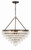 Calypso Chandelier - Vibrant Bronze, Clear Glass Drops 27"H