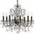 Butler Chandelier - English Bronze, Hand Cut Crystal 22"H