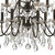 Butler Chandelier - English Bronze, Swarovski Spectra Crystal 29"H