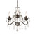 Paris Market Mini Chandelier - English Bronze, Swarovski Spectra Crystal 14"H